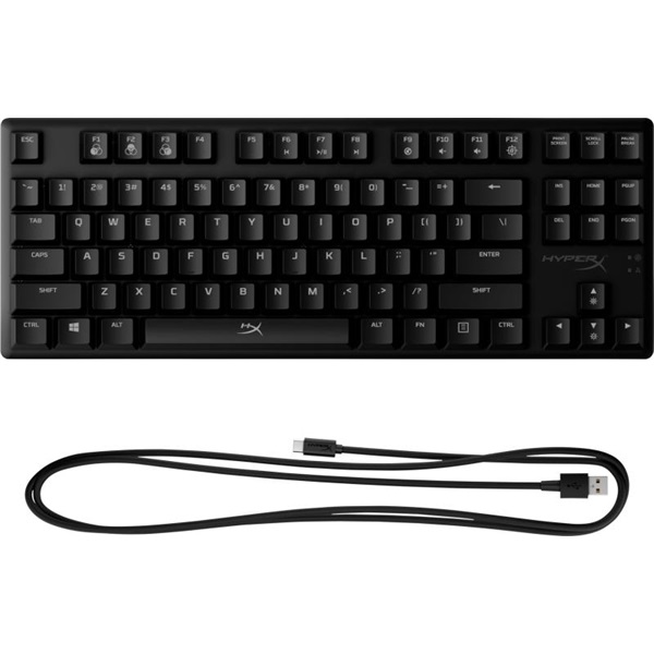 HyperX Mechanikus Billentyűzet  Alloy Origins Core RGB  Vezetékes  USB 65 gomb HX Red switch  angol kiosztás Fekete