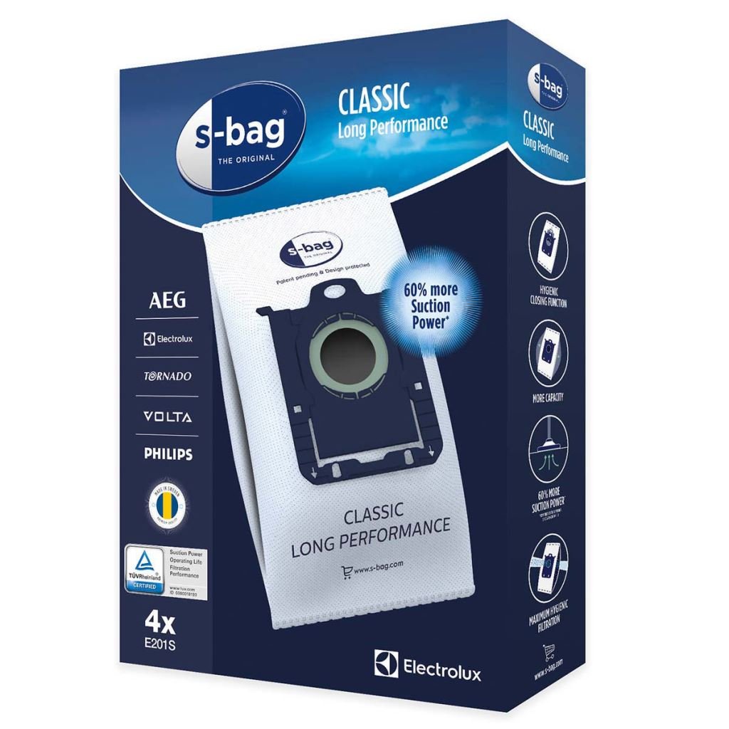 Electrolux E201S S-Bag Classic Long Performance porzsák 4db Electrolux E201S S-Bag Classic Long Performance porzsák 4db