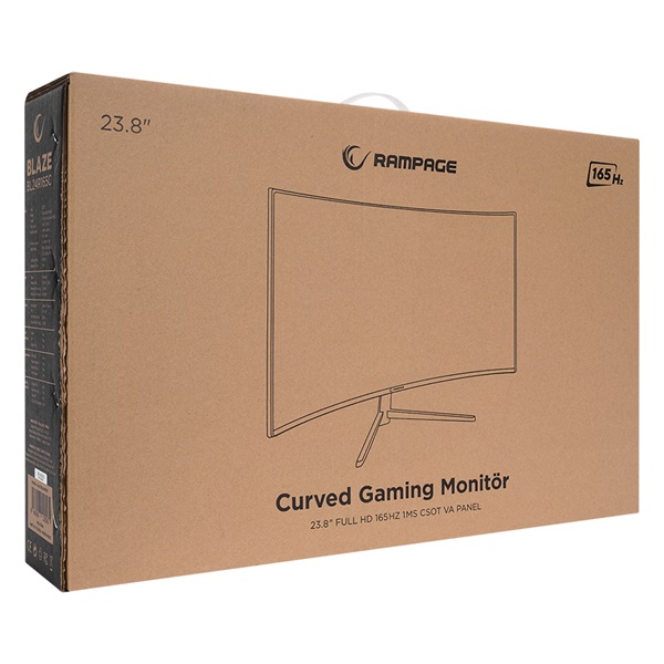 Rampage 24"   BLAZE BL24R165C   VA  165Hz fekete FreeSync ívelt Monitor