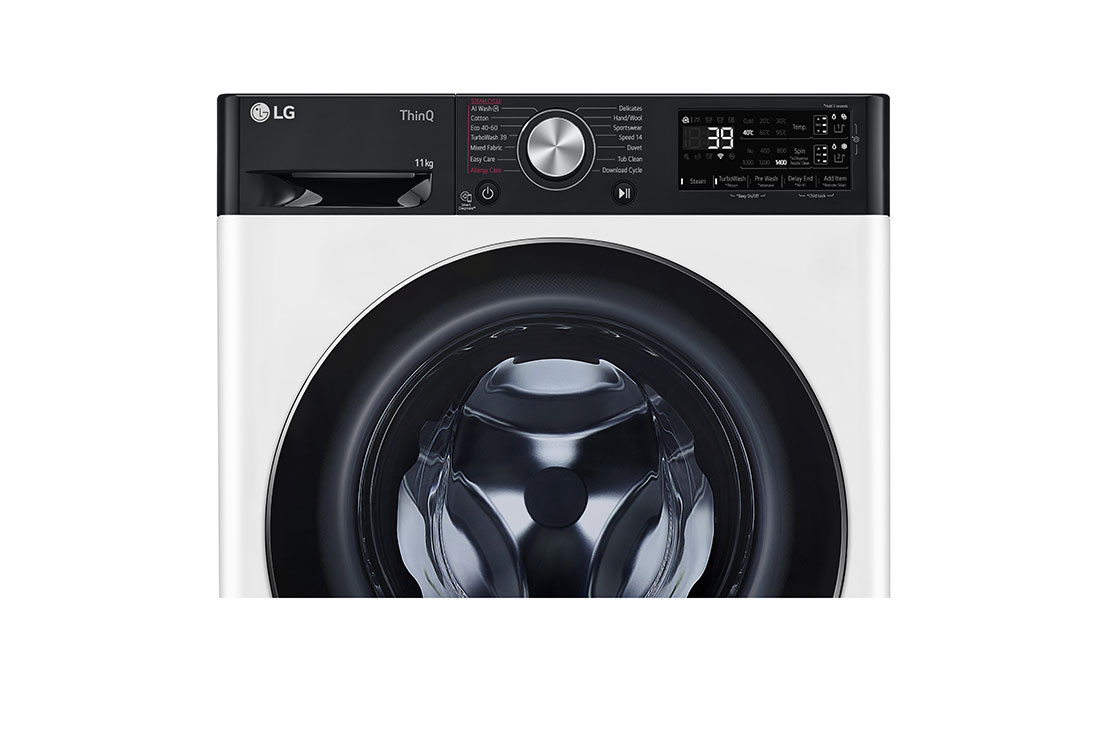 LG F4WR711S3HA Elöltöltős mosógép – 11 kg, 1350 ford./perc, A Energiaosztály, AI DD, LG Steam technológia, Gőz technológia