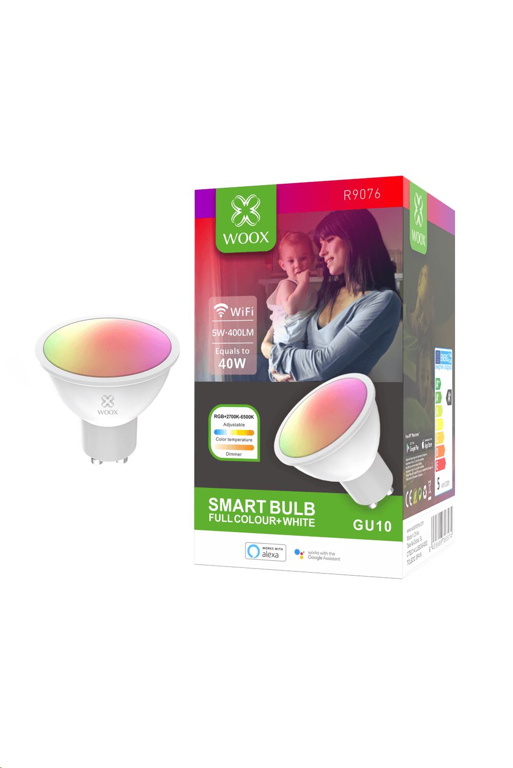 Woox Smart Home okos LED fényforrás GU10 5.5W 2700-6500K (R9076) Woox Smart Home okos LED fényforrás GU10 5.5W 2700-6500K (R9076)