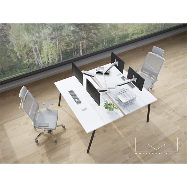 MULTIBRACKETS  M Deskmount Gas Spring Dual  15-27" max.VESA: 100x100 mm  9 kg  2 karos asztali konzol Fehér