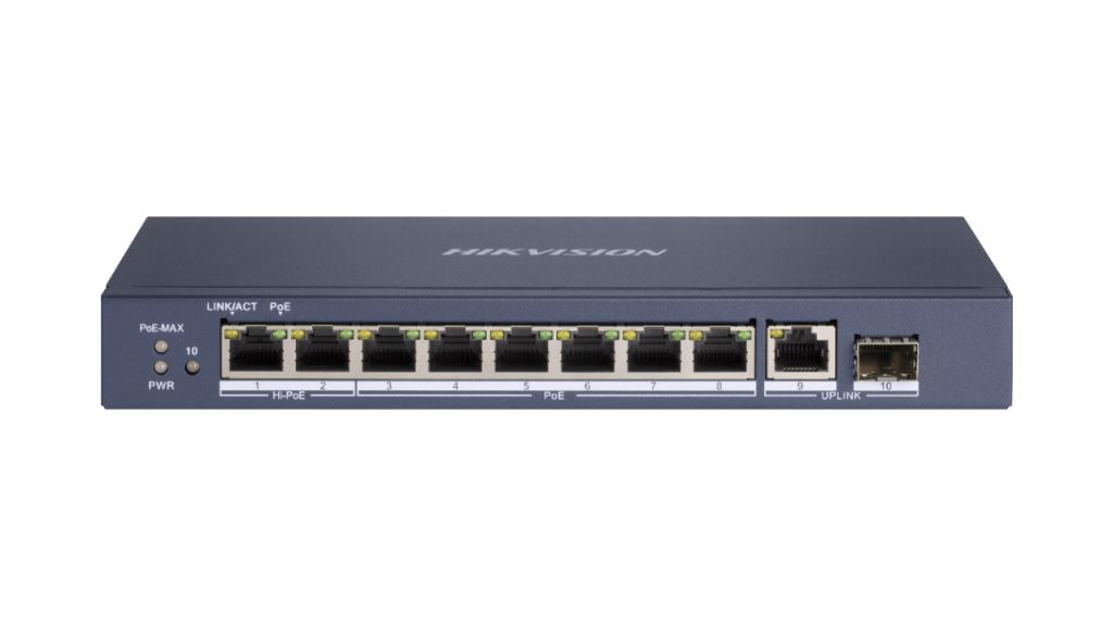 Hikvision 8 portos Gigabit PoE switch (DS-3E0510HP-E) Hikvision 8 portos Gigabit PoE switch (DS-3E0510HP-E)