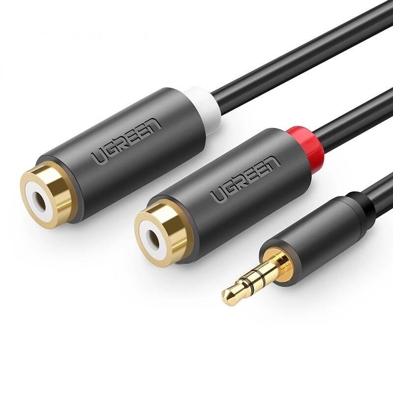 UGREEN AV109 Jack - 2x RCA anya Cinch 0.25m fekete (10547) UGREEN AV109 Jack - 2x RCA anya Cinch 0.25m fekete (10547)