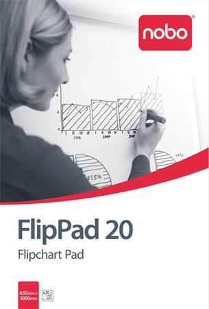 Flipchart papír, 650X955mm, 20 lap, NOBO Flipchart papír, 650X955mm, 20 lap, NOBO