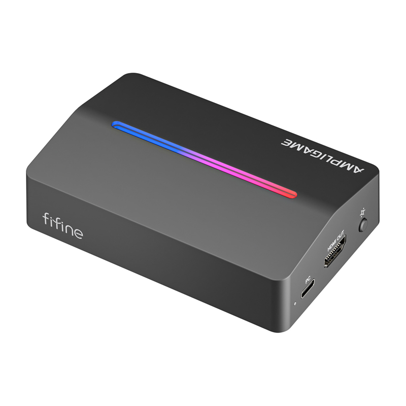Fifine V3 HDMI USB-A rögzítőkártya Fekete