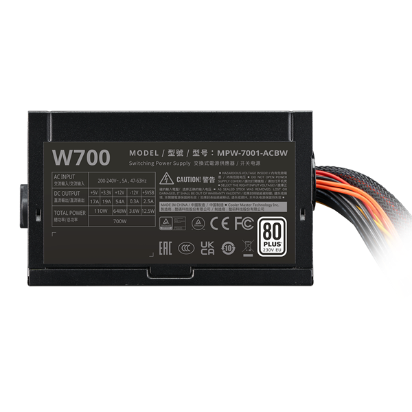  Cooler Master MPW-7001-ACBW-BEU 700W Elite NEX W700 230V  Tápegység
