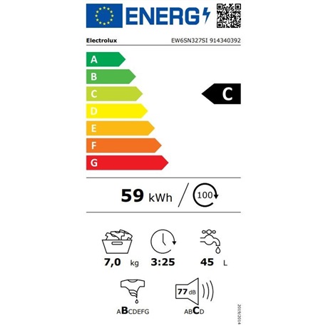 Electrolux EW6SN327SI MOSÓGÉP ELÖLTÖLTŐS KESKENY