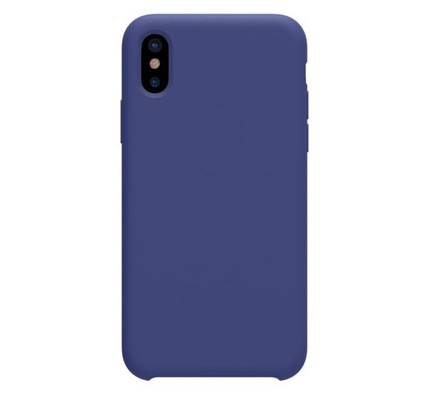NILLKIN FLEX PURE szilikon telefonvédő (ultravékony, környezetbarát, mikrofiber plüss belső, matt) SÖTÉTKÉK [Apple iPhone XS 5.8]