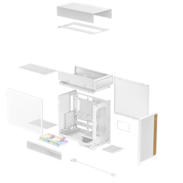DeepCool  CL660 WH A-RGB ATX Számítógépház  Fehér