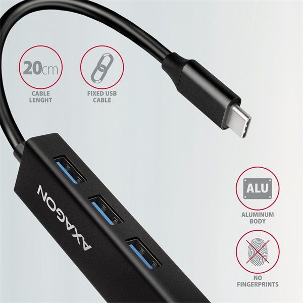 Axagon HMC-GL3A SuperSpeed USB3.2 Gen 1 C hub + Gigabit LAN