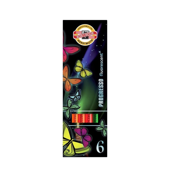 Koh-I-Noor 8741 Progresso Neon henger alakú 6db-os vegyes színű színes ceruza