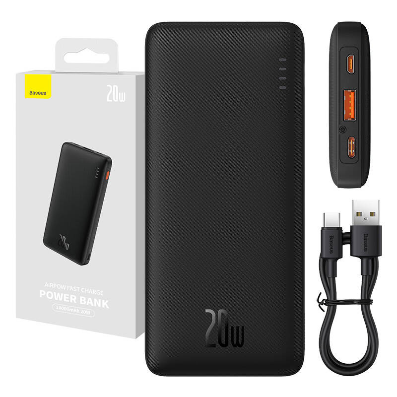 Baseus 10000mAh  20W  Airpow powerbank  Fekete 