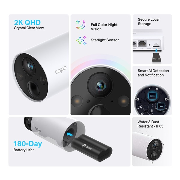 TP-LINK Wireless Kamera Cloud beltéri/kültéri éjjellátó, TAPO C420 TP-LINK Wireless Kamera Cloud beltéri/kültéri éjjellátó, TAPO C420