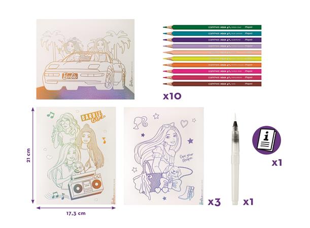 MAPED CREATIV Barbie Aqua Art Akvarell festőkészlet