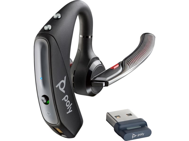 Poly 7K2F3AA Voyager 5200 USB-A Bluetooth headset + BT700 hardverkulcs  