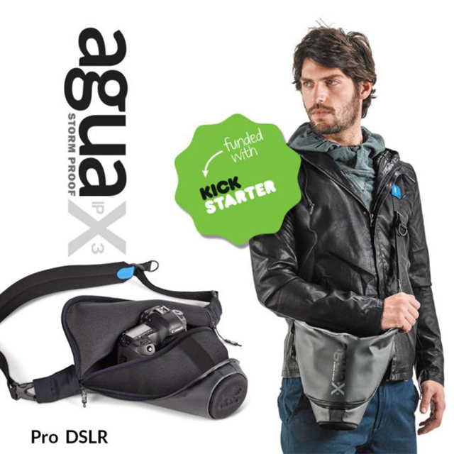 Miggö Agua Quickdraw Stormproof kameratáska SLR Pro kamerákhoz, Fekete-Kék