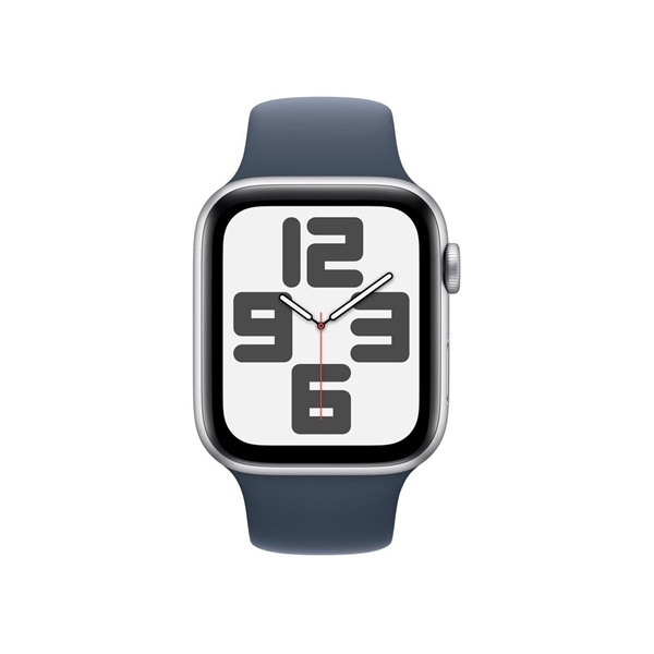 Apple Watch SE2 GPS (44mm) ezüst alumínium tok kék sport szíj (S/M) okosóra Apple Watch SE2 GPS (44mm) ezüst alumínium tok kék sport szíj (S/M) okosóra