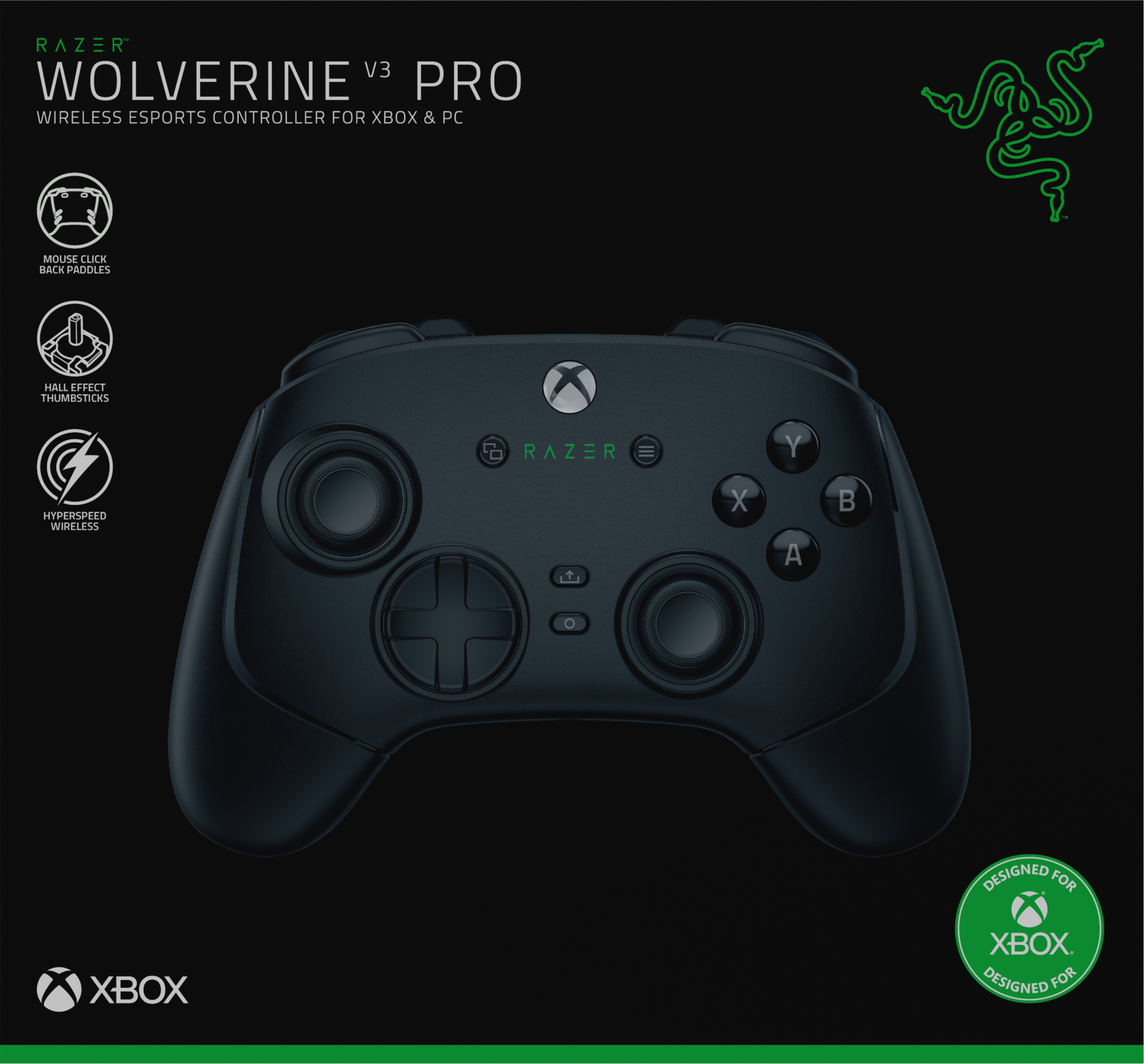 Razer Wolverine V3 Pro for Xbox X|S & PC Fekete