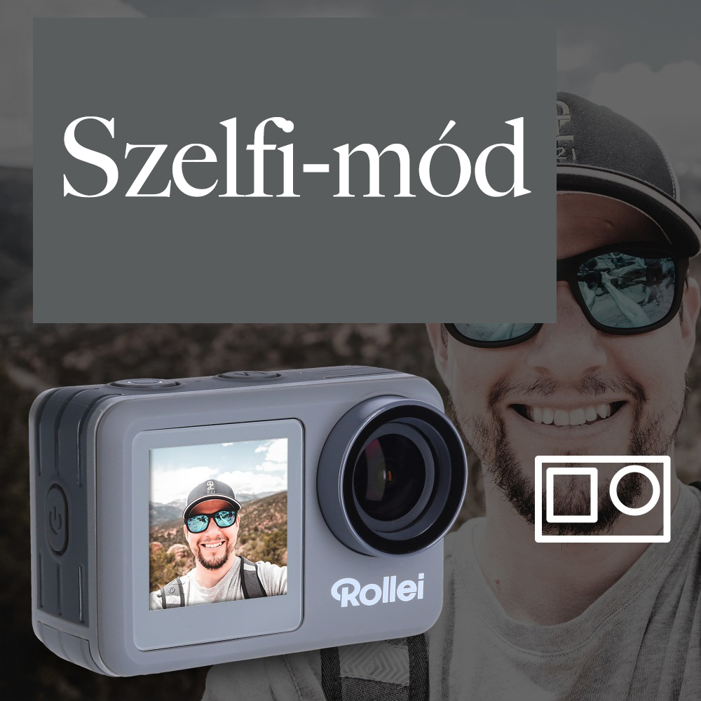 Rollei 9S Plus Akciókamera, 4K/60fps 16M 170° wifi képstabi, érintő képernyő, első kijelző, vízálló