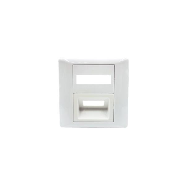 Nikomax Fali aljzat kerettel, Optikai, 86x86mm, SC Duplex/LC Quadro, fehér (NMF-PL86X86-1PASCD-WT)