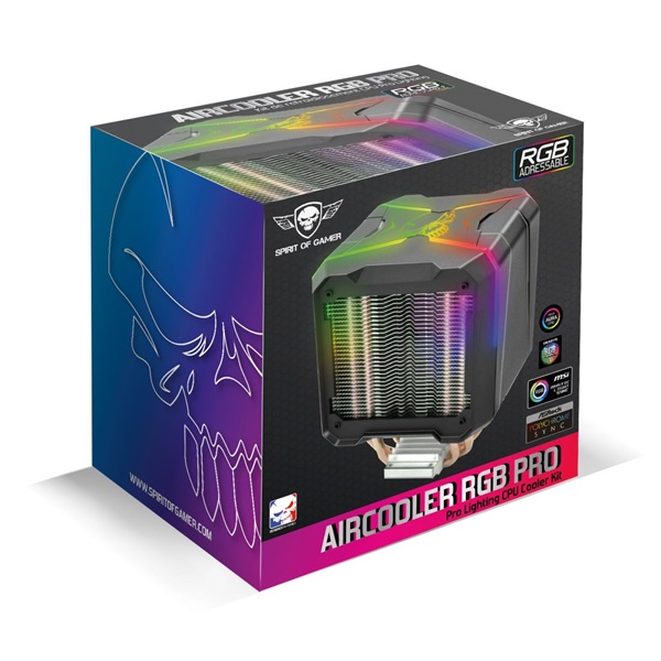 Spirit Of Gamer AIRCOOLER PRO ARGB univerzális CPU hűtő