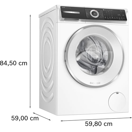 Bosch WGH256A0BY Elöltöltős mosógép Fehér/Fekete - 10 kg, 1600 ford./perc, A Energiaosztály
