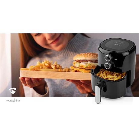Nedis KAAF130BK forrólevegős fritőz fekete