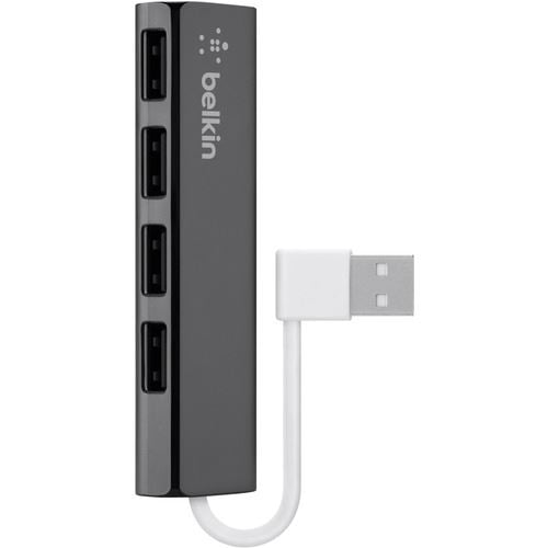 Belkin 4 portos Ultra-Slim USB 2.0 USB HUB fekete (F4U042BT)