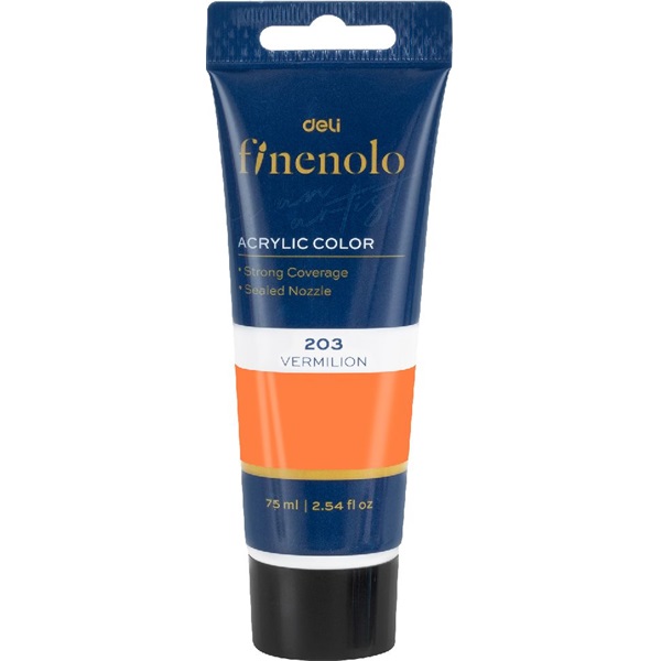 Deli Finenolo 75 ml cinóbervörös akrilfesték Deli Finenolo 75 ml cinóbervörös akrilfesték