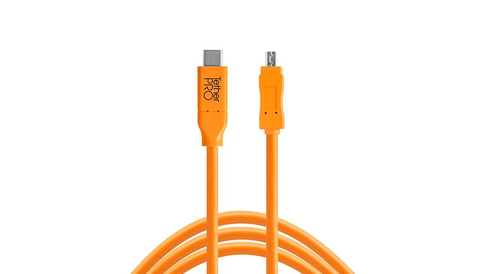 Tether Tools TetherPro USB-C -> USB 2.0 Mini-B 4.6m adatkábel narancssárga (CUC2615-ORG) Tether Tools TetherPro USB-C -> USB 2.0 Mini-B 4.6m adatkábel narancssárga (CUC2615-ORG)