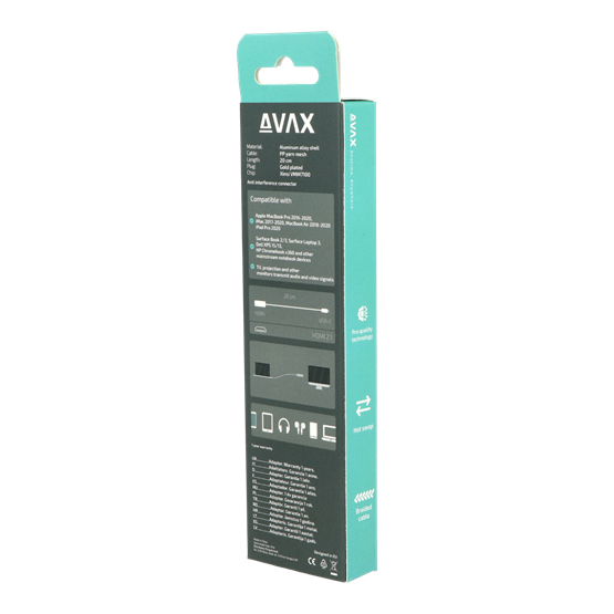  AVAX AD901 PRIME Type C - HDMI 2.1 8K/60Hz adapter