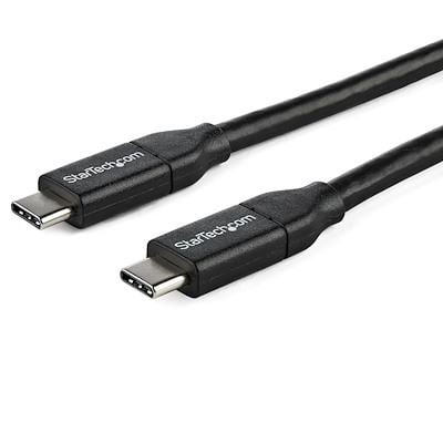 Startech.com USB Type-C - USB Type-C adat- és töltőkábel 1m fekete (USB2C5C1M)