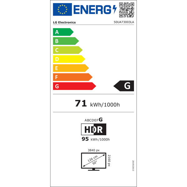 LG 50" 50UA73003LA LED Smart Televízió