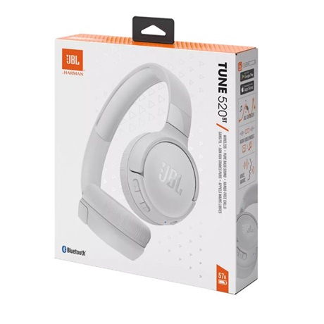 JBL Tune 520BT (vezeték nélküli fejhallgató), Fehér