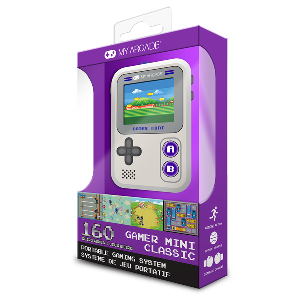 MY ARCADE Gamer Mini Classic Hordozható Gray/Purple