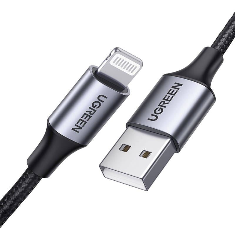 UGREEN US199 USB-A – Lightning kábel 2.4A 1m fekete (60156) UGREEN US199 USB-A – Lightning kábel 2.4A 1m fekete (60156)