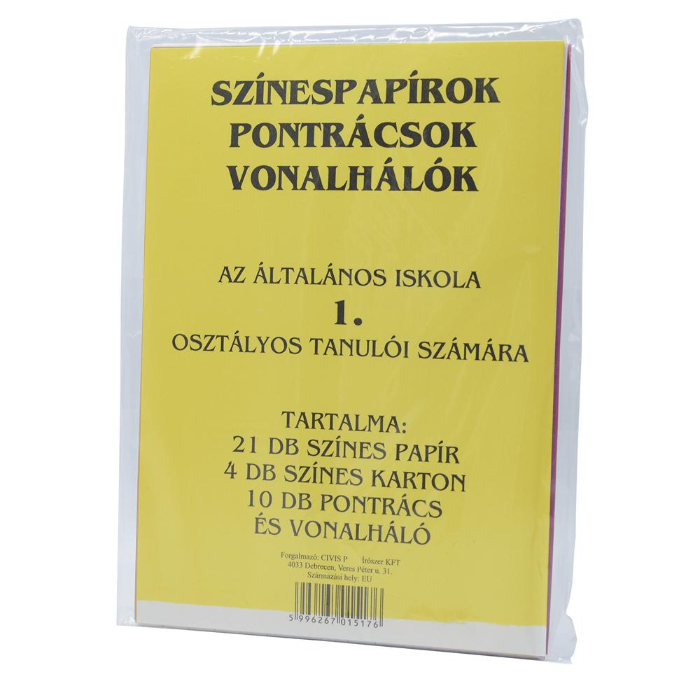 Civis Színes papírok, pontrácsok 1.o.