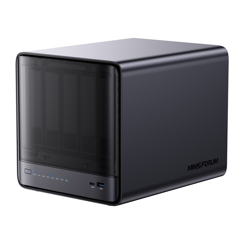 Minis Forum NAS N5 AMD Ryzen 7 H255 16GB+128GB operációs rendszer tárolása MINI PC