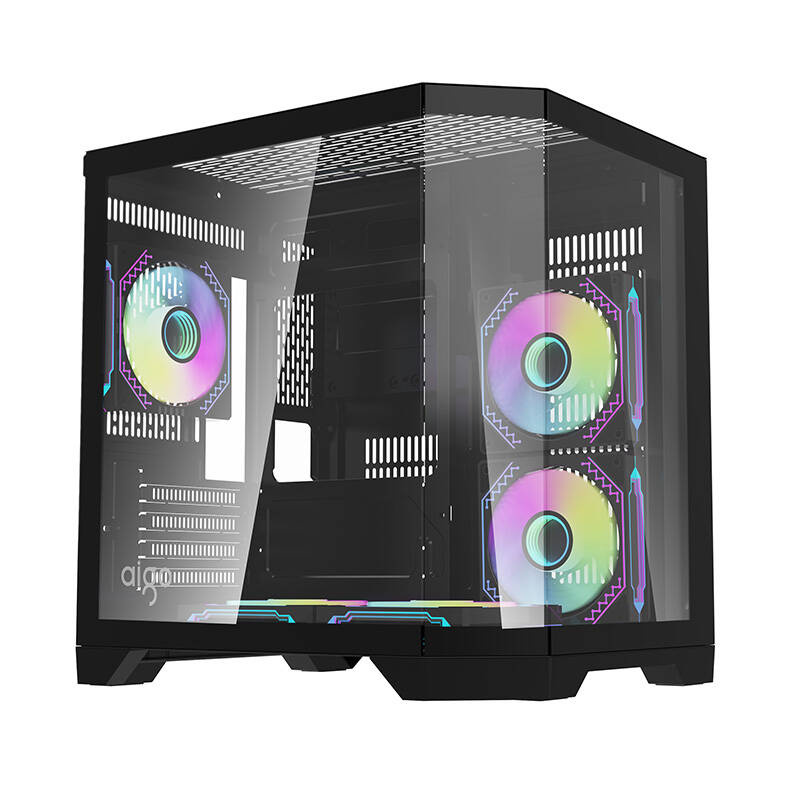 Darkflash FT350 számítógépház + 5 ARGB ventilátor (fekete)