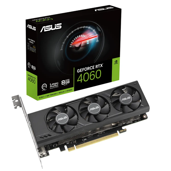 ASUS NVIDIA RTX 4060 8GB GDDR6 RTX4060-O8G-LP-BRK Videókártya ASUS NVIDIA RTX 4060 8GB GDDR6 RTX4060-O8G-LP-BRK Videókártya