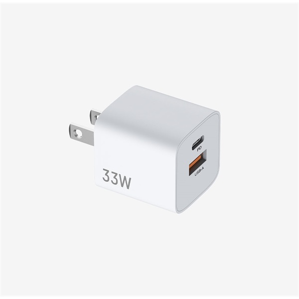 Hikvision HIKSEMI 1db USB-C 1db USB-A + USB-C kábel 33W US plug Telefon töltő Hikvision HIKSEMI 1db USB-C 1db USB-A + USB-C kábel 33W US plug Telefon töltő