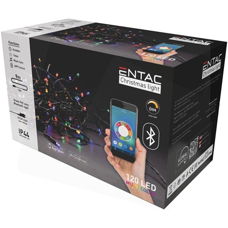 Entac ECL-BT-120MC KARÁCSONYI FÜZÉR IP44 120 LED APLIKÁCIÓS BT Entac ECL-BT-120MC KARÁCSONYI FÜZÉR IP44 120 LED APLIKÁCIÓS BT