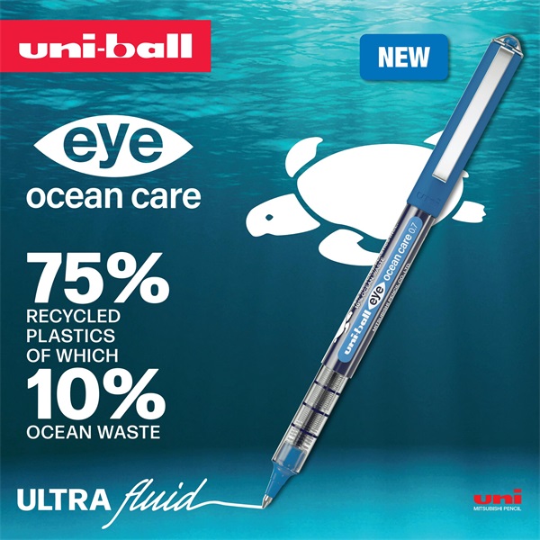 Rollertoll, 0,3 mm, UNI "UB-150 Ocean Care", kék