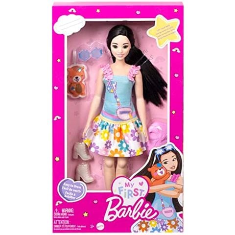 Mattel Barbie: első Barbie babám - fekete hajú baba 34cm (HLL22)