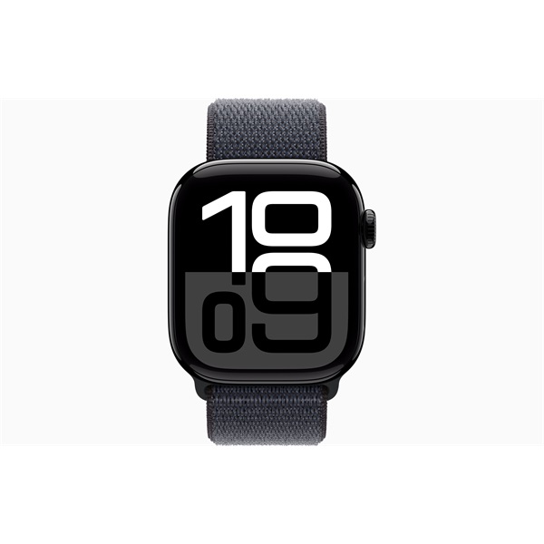 Apple Watch S10 GPS (42mm) kozmoszfekete alumínium tok tinta sportszíj okosóra
