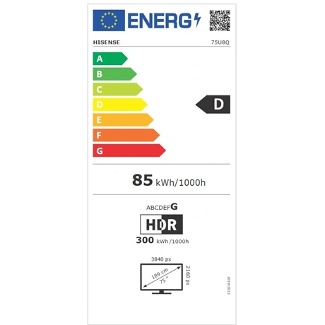Hisense 75" 75U8Q 4K UHD Smart MiniLED ULED TV