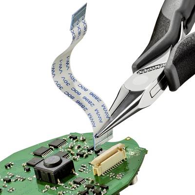 ESD hegyescsőrű fogó, hengeres fej, KNIPEX 35 22 ESD hegyescsőrű fogó, hengeres fej, KNIPEX 35 22