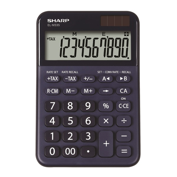 Sharp ELM-335B-BL napelemes asztali számológép Sharp ELM-335B-BL napelemes asztali számológép