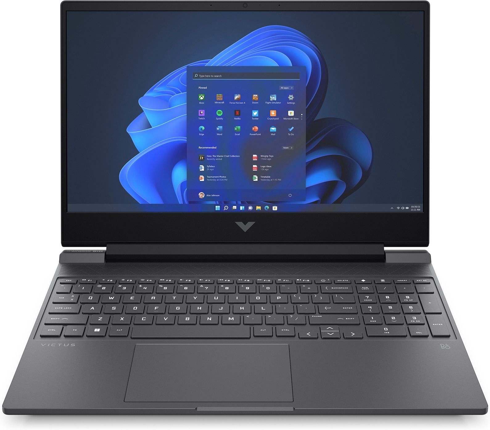 HP Victus 15 Laptop - 15.6" FHD 144Hz, Intel i5-13500H, GeForce RTX 4060 8GB, 16GB DDR5 RAM, 512GB SSD, Magyar billentyűzet, Ezüst